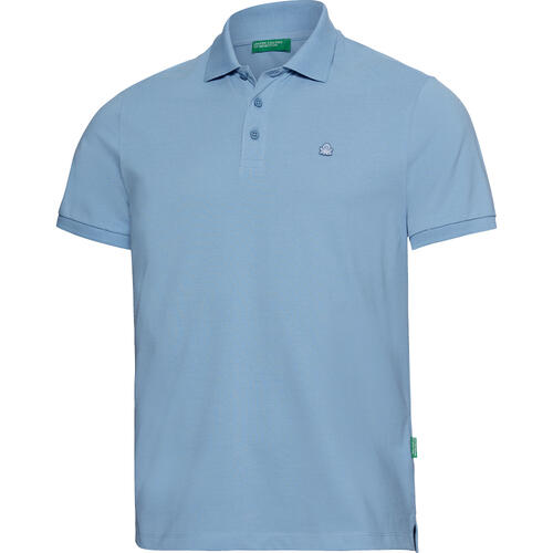 Benetton Poloshirt kurzarm unisex, unifarben aus 100% Baumwolle