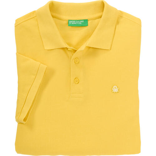 Benetton Poloshirt kurzarm unisex, unifarben aus 100% Baumwolle&nbsp;