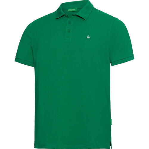 Benetton Poloshirt kurzarm unisex, unifarben aus 100% Baumwolle