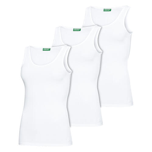 Benetton 3er Pack Damen Trägershirts