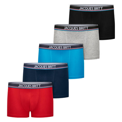 Jacques Britt 5er Pack Boxershorts, Baumwolle mit Stretch