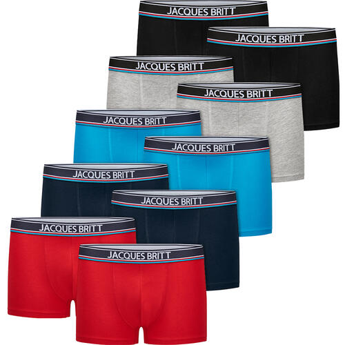 Jacques Britt 10er Pack Boxershorts, Baumwolle mit Stretch