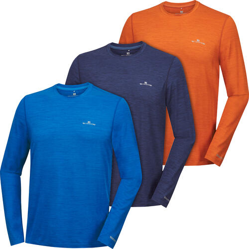 Spitzbergen 3er Pack Herren Funktionsshirts langarm, schnelltrocknend mit Stretch