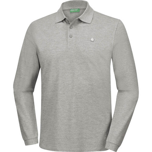 Benetton Poloshirt langarm unisex, hautfreundlich aus 100% Baumwolle