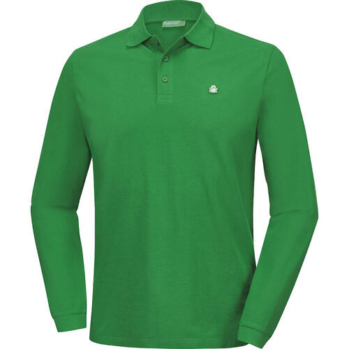 Benetton Poloshirt langarm unisex, hautfreundlich aus 100% Baumwolle