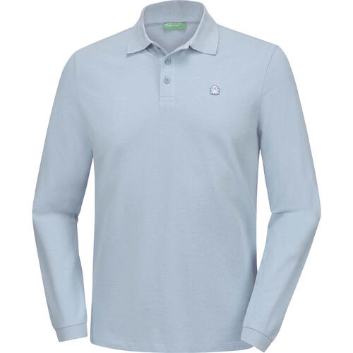 Benetton Poloshirt langarm unisex, hautfreundlich aus 100% Baumwolle
