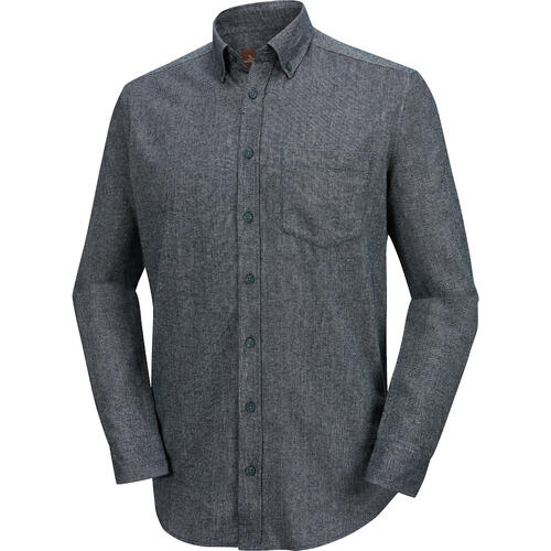Ducktail Herren Flanellhemd aus 100% Baumwolle mit Button-Down-Kragen