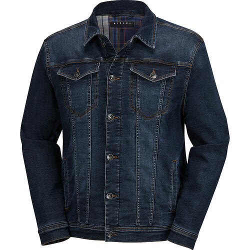 Sisley Herren Jeansjacke mit Flanell