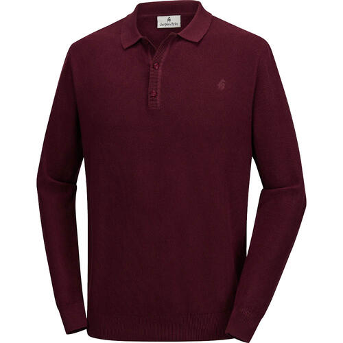 Jacques Britt Herren Strick-Poloshirt langarm