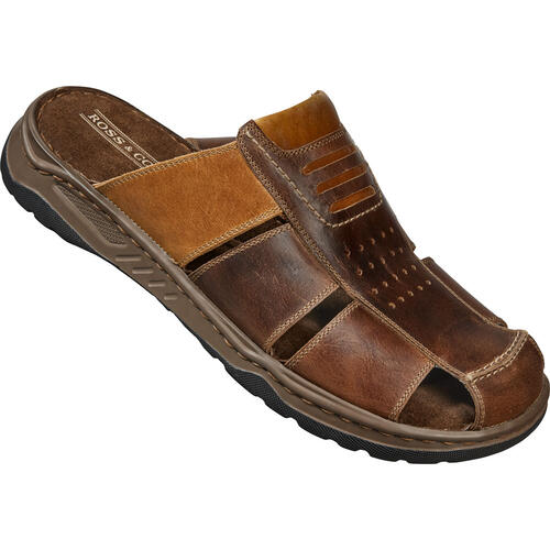 Ross & Cole Herren Lederpantolette
