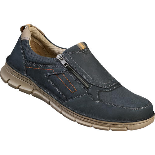 Tom Ramsey Herren Leder-Slipper mit Zipp
