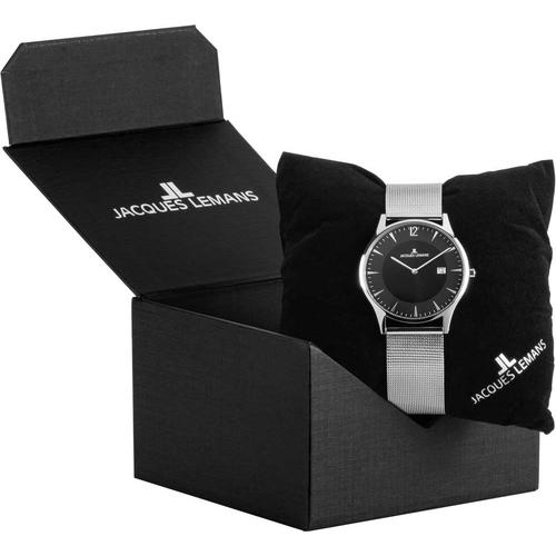 Jacques Lemans Herrenuhr extraflach silber Jacques Lemans Herrenuhr extraflach silber