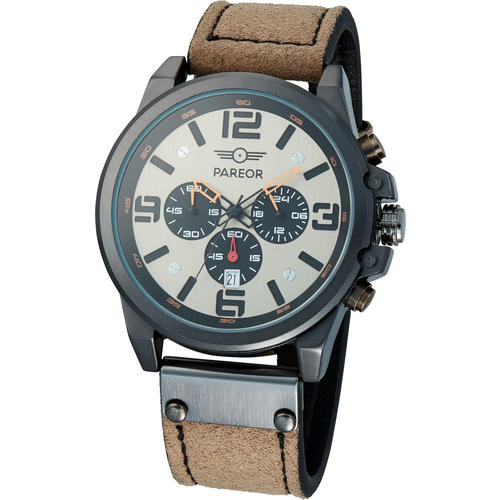 Pareor Chronograph schwarz/braun